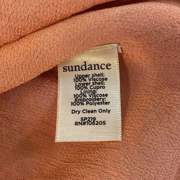 Sundance Coral Rose Palace Embroidered Shift Dress Size Large - Picture 4 of 11